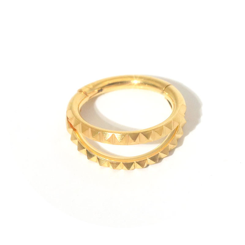 G23 Titanium Pyramid Nose Ring - Image 5