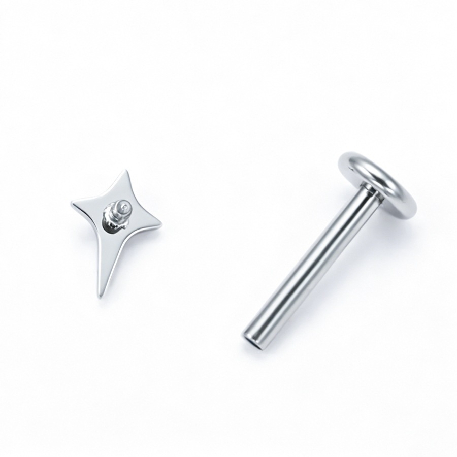 ASTM F136 Titanium Labret Stud - Image 3