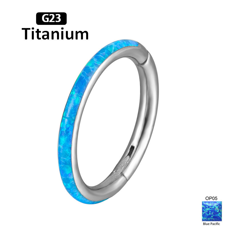 G23 Titanium Opal Punk Nose Ring | 6/8/10/12mm - Image 4