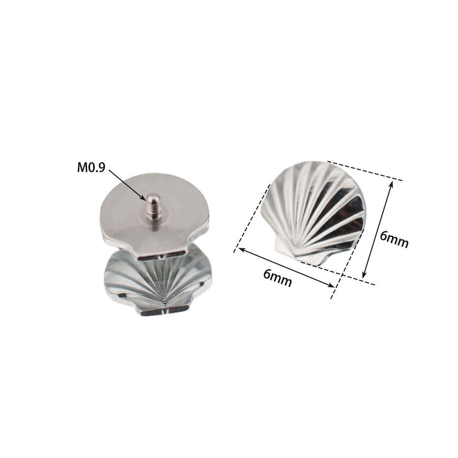 G23 Titanium Shell Labret Stud - Image 2