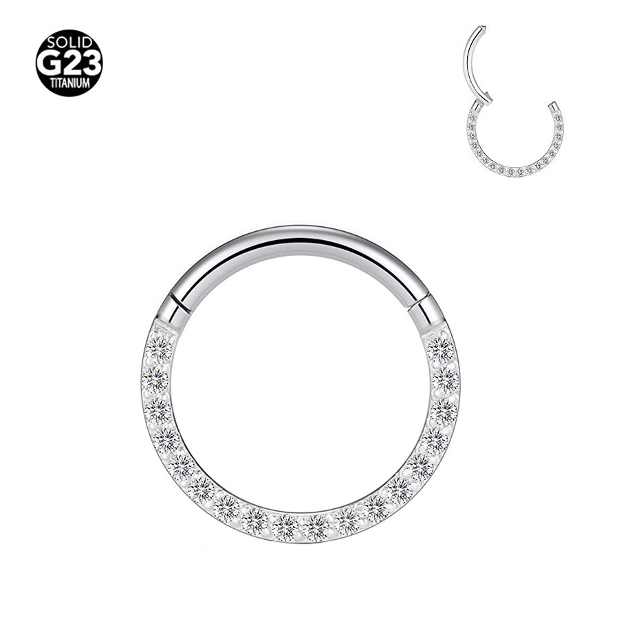 G23 Titanium 16G CZ Nose Ring - Image 3