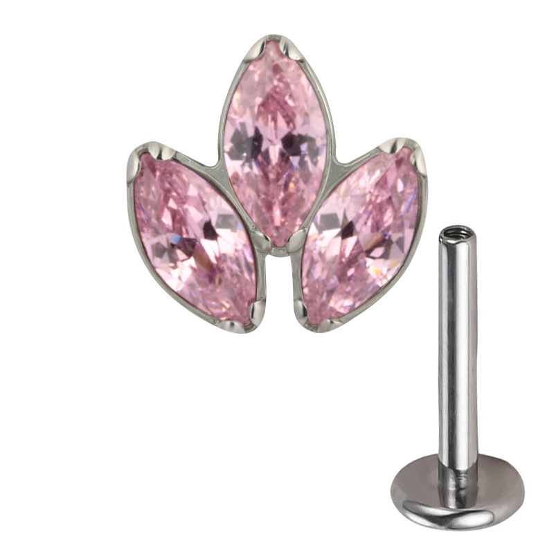 G23 Titanium 16G Marquise Labret Stud - Image 3