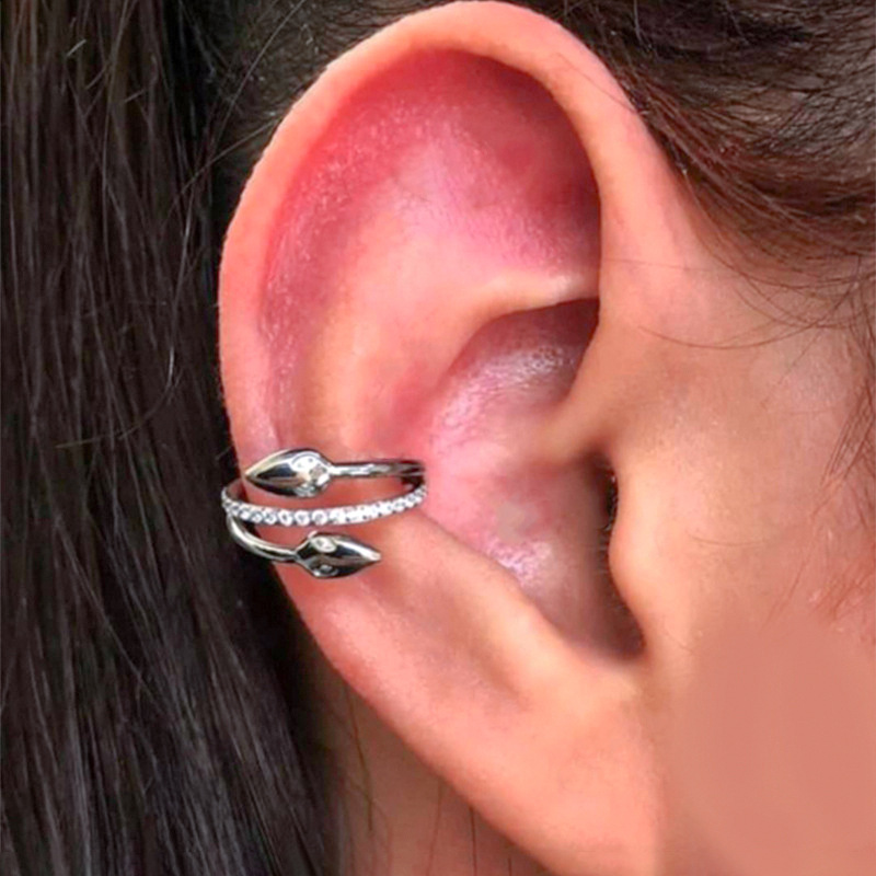 ASTM F136 Titanium CZ Snake Seamless Ring Nose Ring - Image 4