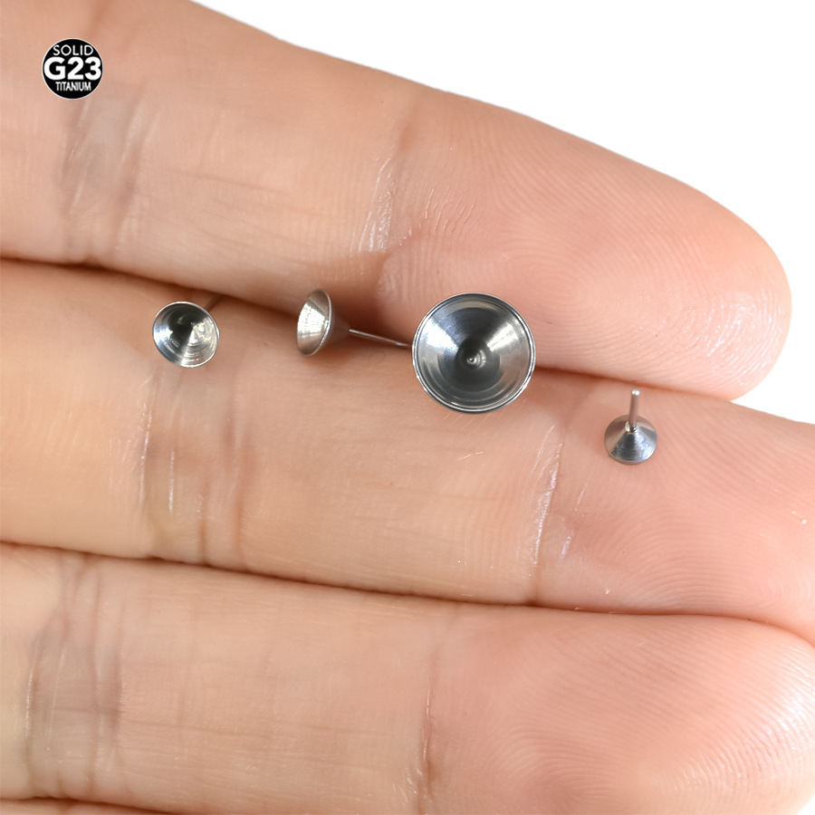 ASTM F136 Titanium CZ Spike Bowl Threadless Push-In Replacement Part - Image 8