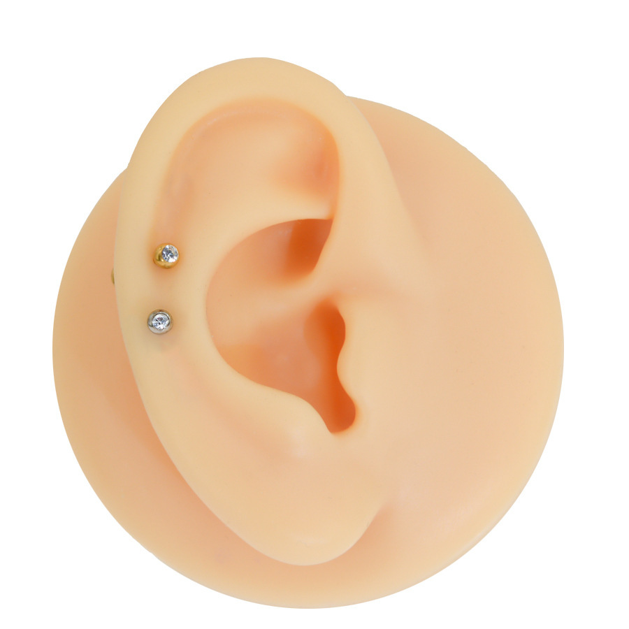 ASTM F136 Titanium CZ Externally Threaded Labret Stud - Image 9