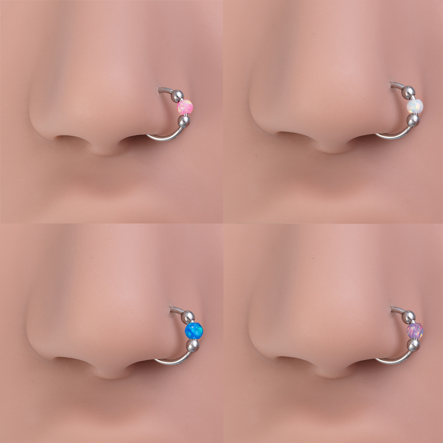 ASTM F136 Titanium 18G Seamless Ring Nose Ring | 8mm Length - Image 3