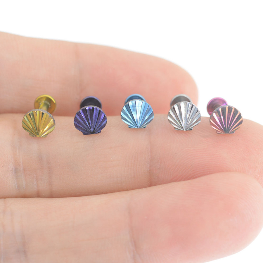 G23 Titanium Shell Labret Stud - Image 4