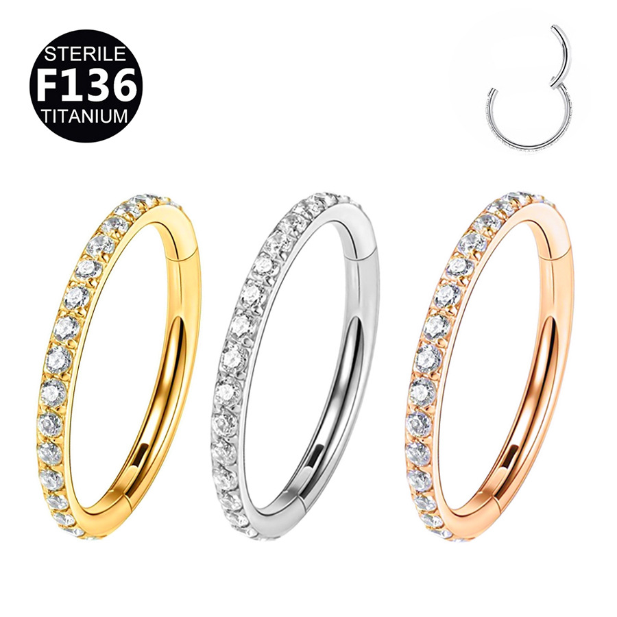 G23 Titanium CZ Nose Ring | 6-12mm
