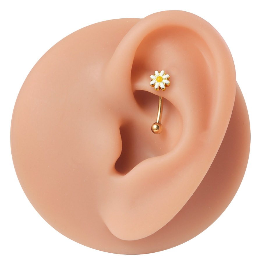 ASTM F136 Titanium Flower Internally Threaded Labret Stud - Image 8