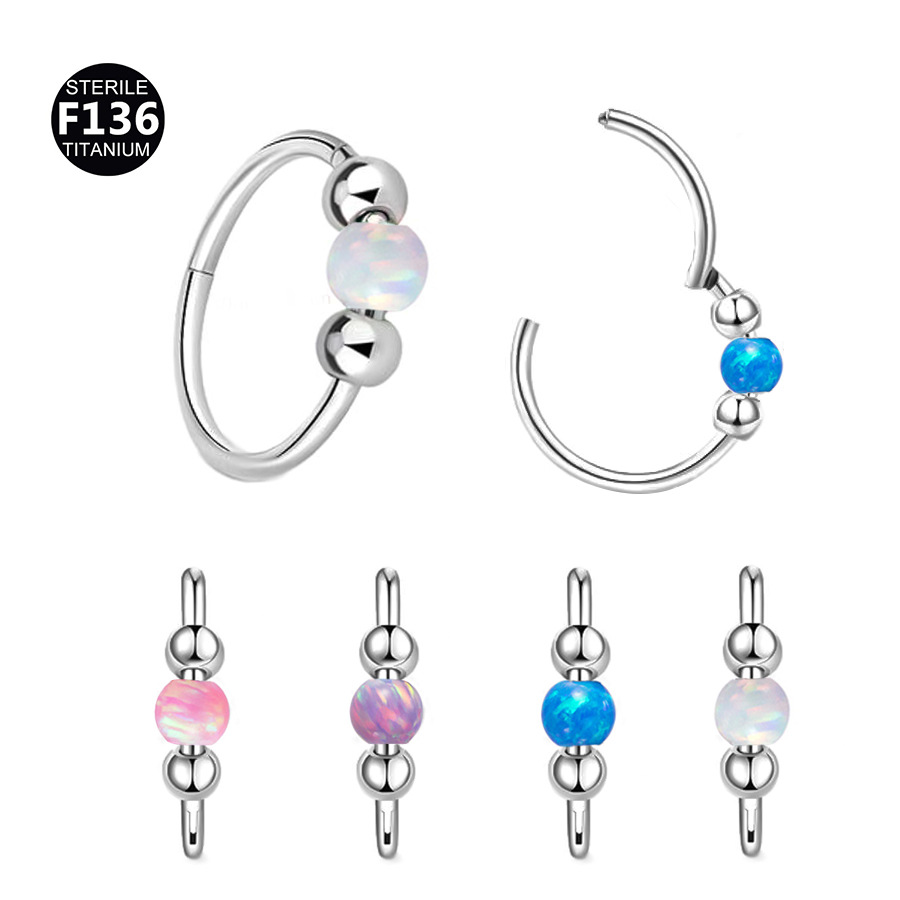 ASTM F136 Titanium 18G Seamless Ring Nose Ring | 8mm Length