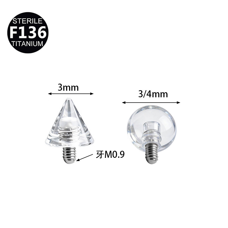 Titanium 20G Ball Externally Threaded Replacement Part | 9mm - Image 2