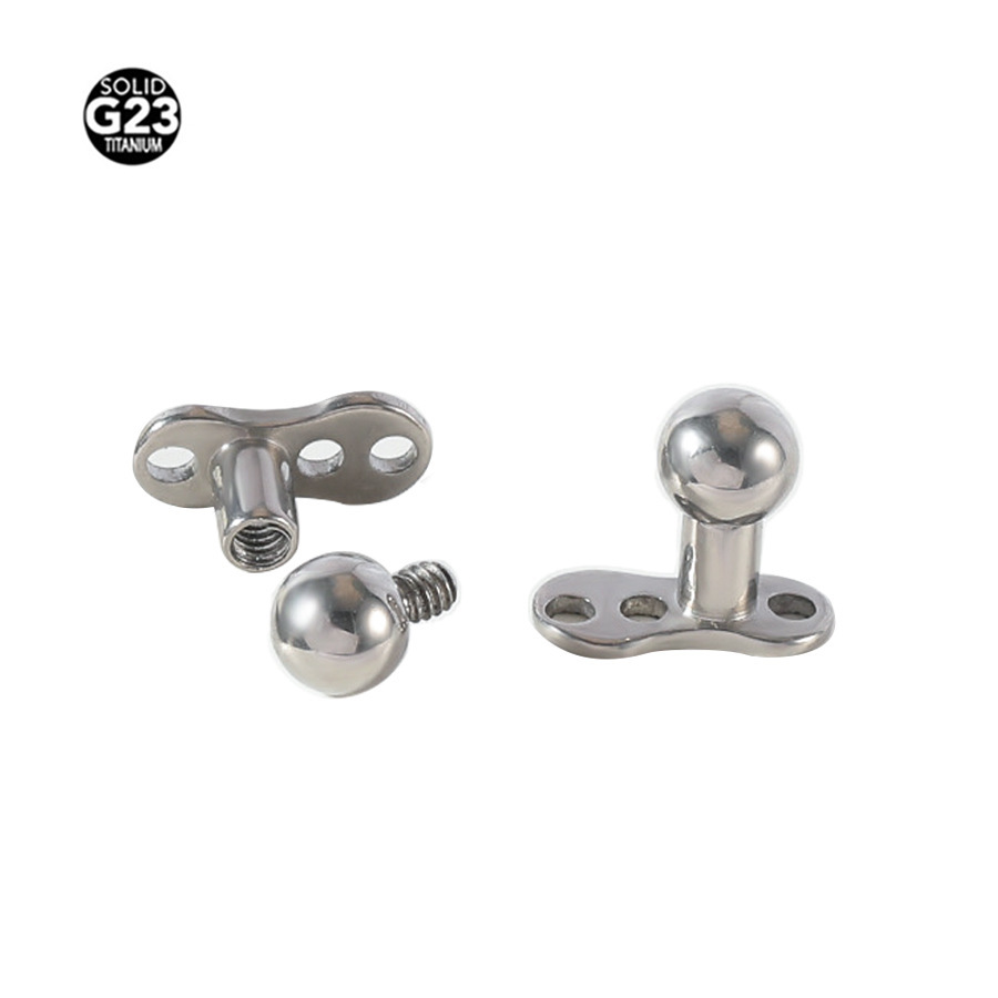 G23 Titanium Ball Minimalist Dermal Anchor - Image 9
