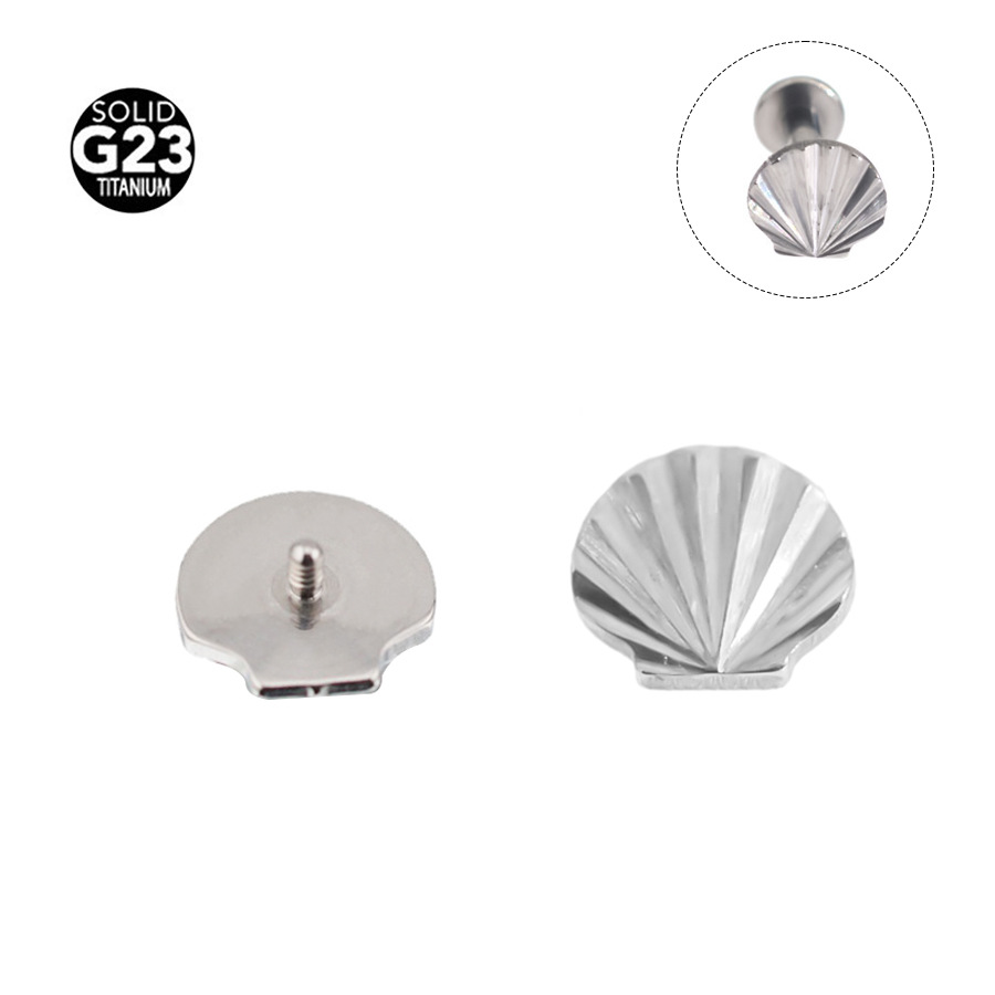 G23 Titanium Shell Labret Stud
