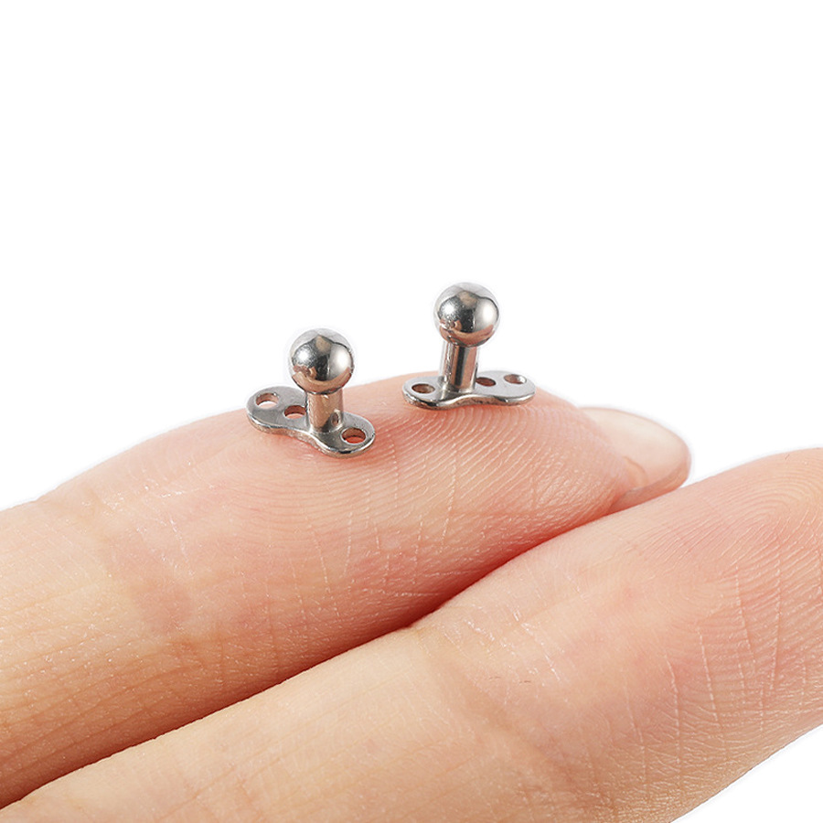 G23 Titanium Ball Minimalist Dermal Anchor - Image 5