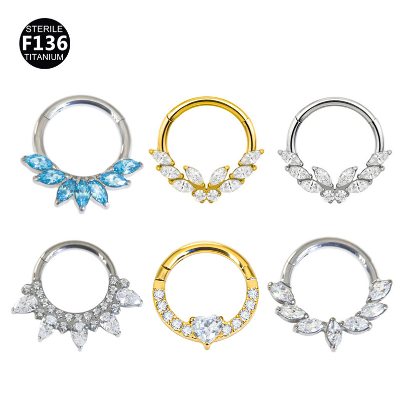 ASTM F136 Titanium Butterfly Crown Gold Labret Stud | 8/10mm