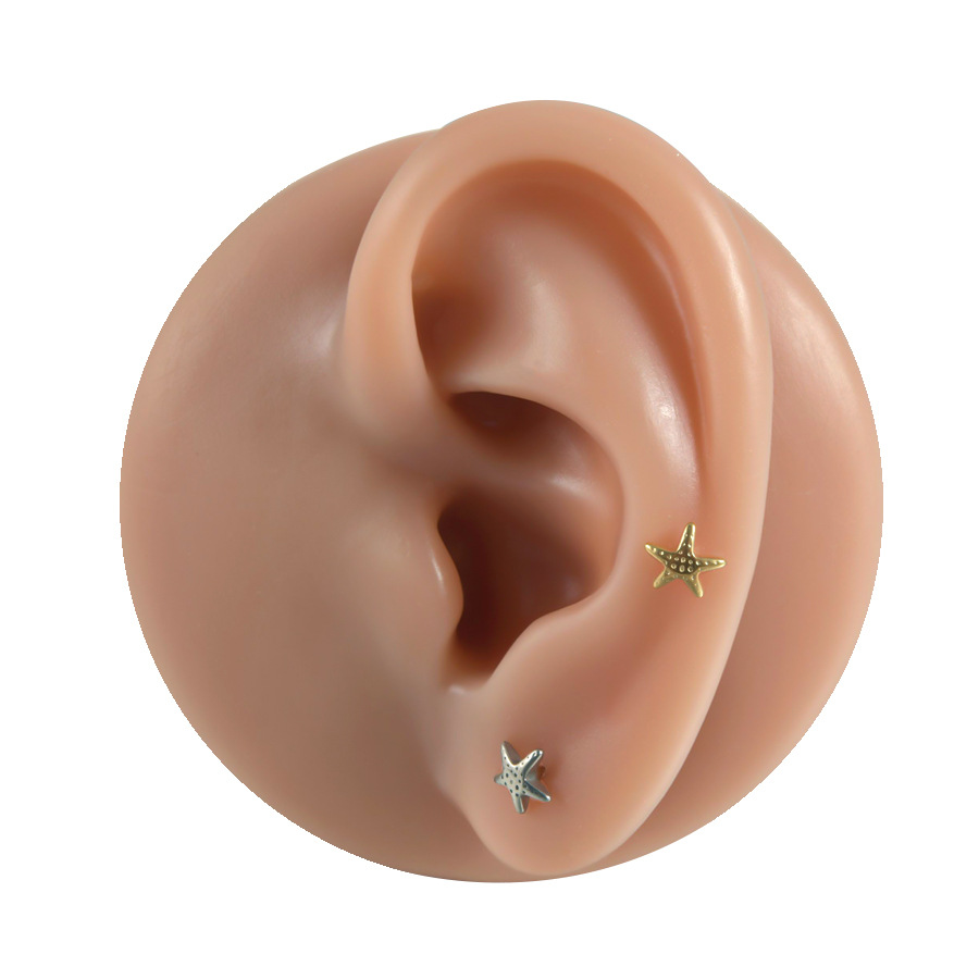 ASTM F136 Titanium Starfish Tool Internally Threaded Labret Stud - Image 5