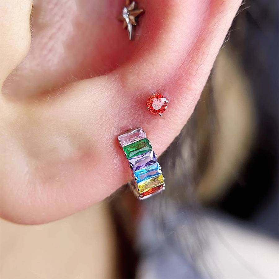 ASTM F136 Titanium 16G Colorful Nose Ring | 2mm - Image 4