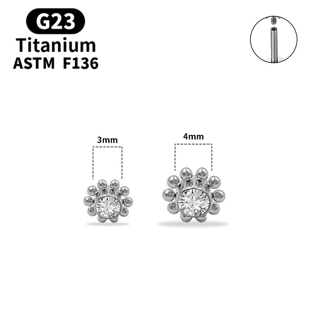 G23 Titanium Opal Labret Stud - Image 7