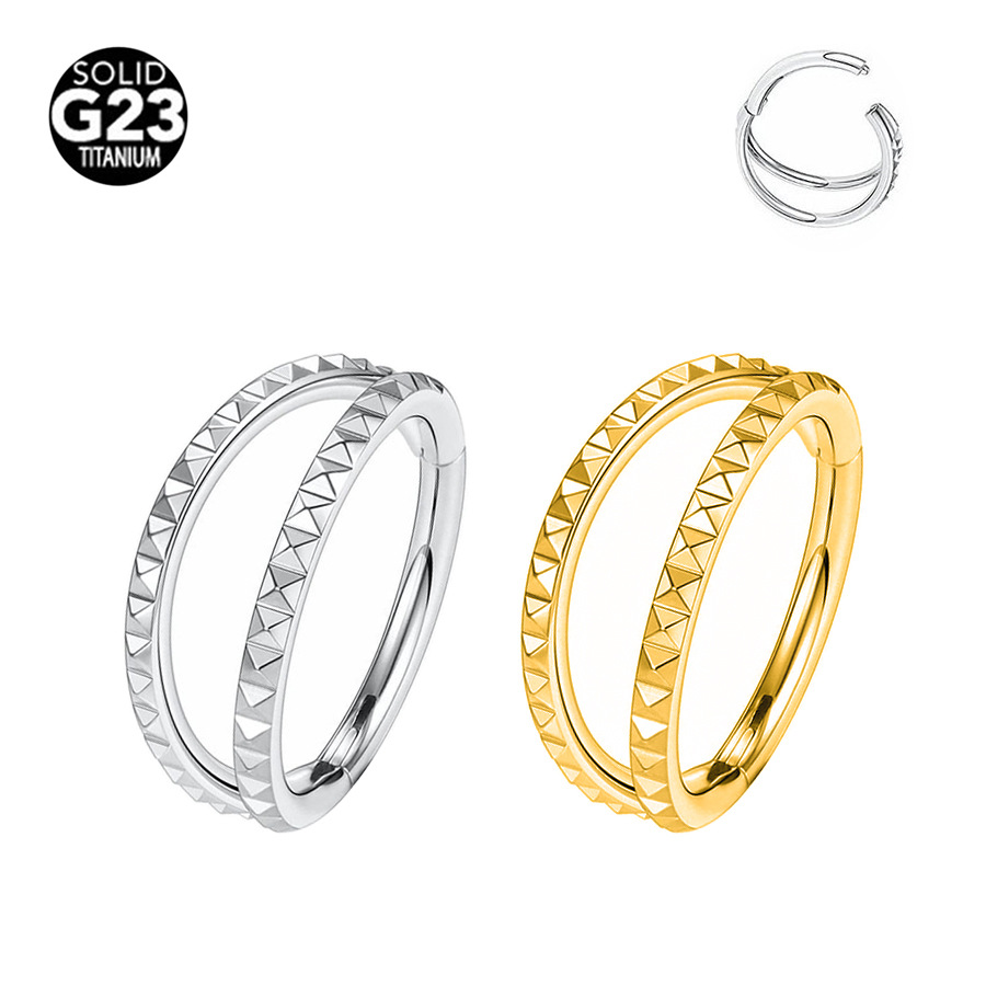 G23 Titanium Pyramid Nose Ring