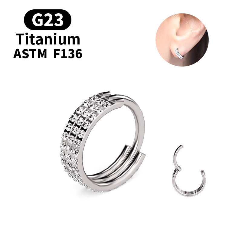 G23 Titanium CZ Labret Stud - Image 9