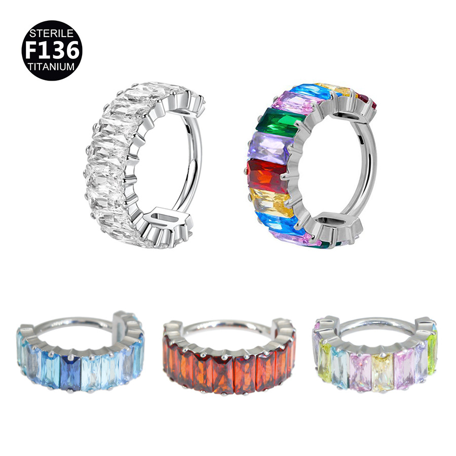 ASTM F136 Titanium 16G Colorful Nose Ring | 2mm - Image 5