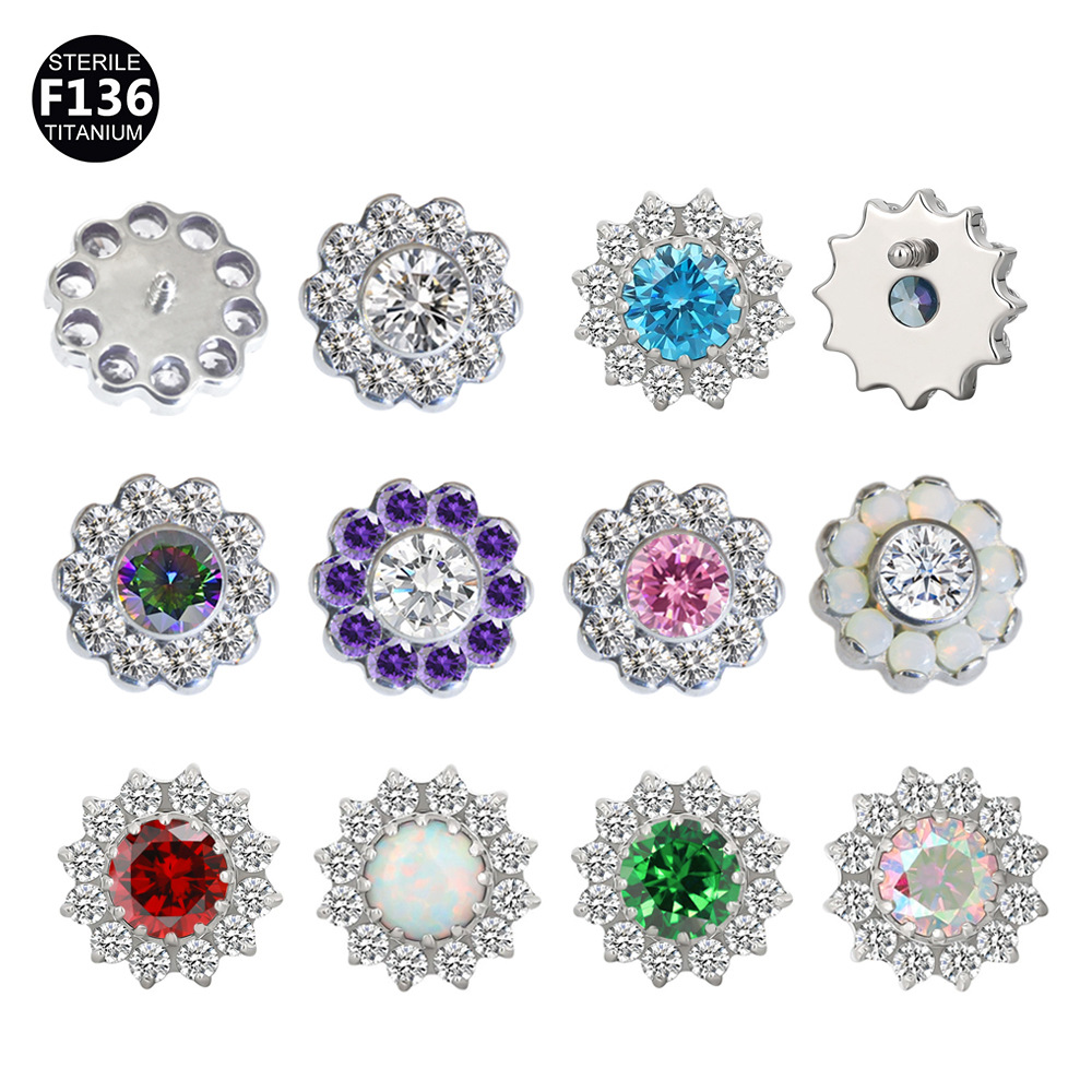ASTM F136 Titanium Sun Flower Dermal Anchor - Image 5