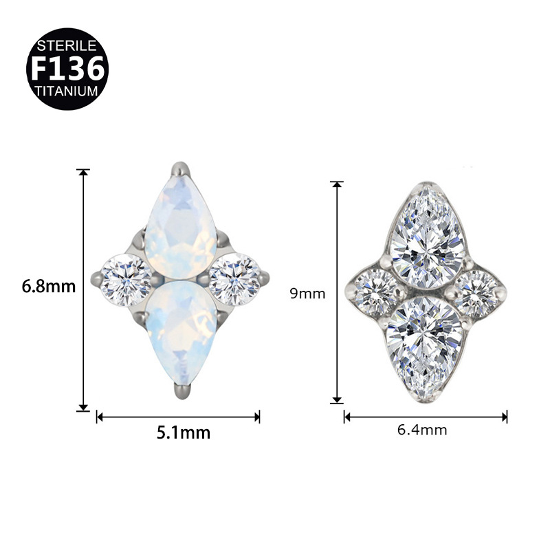 ASTM F136 Titanium Labret Stud - Image 2