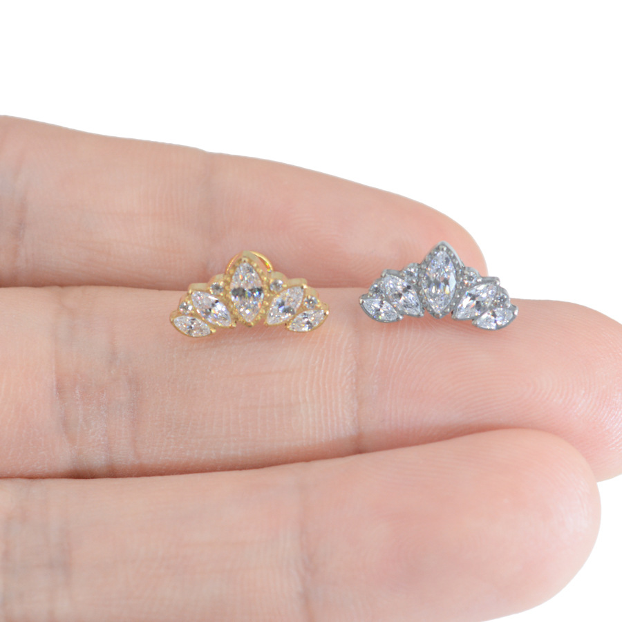 G23 Titanium CZ Labret Stud - Image 4