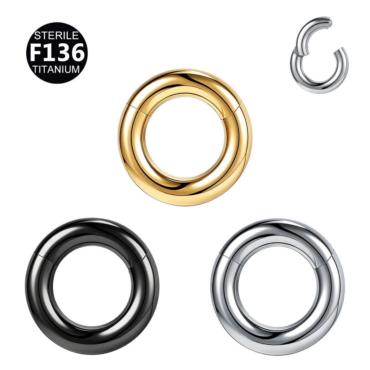 ASTM F136 Titanium Nose Ring | 3-6mm
