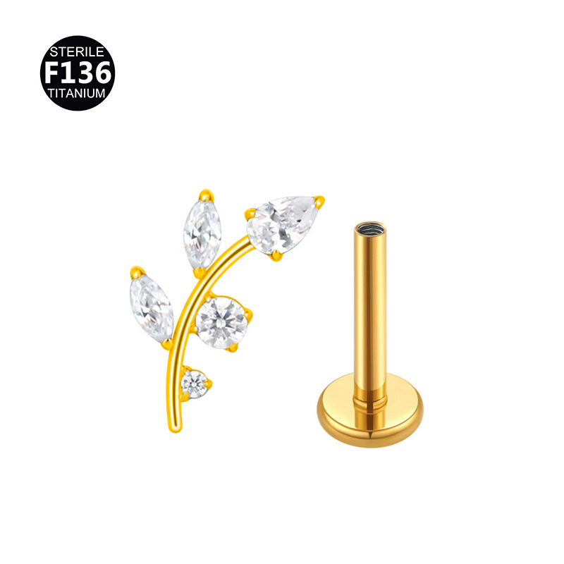 ASTM F136 Titanium 16G Labret Stud - Image 4
