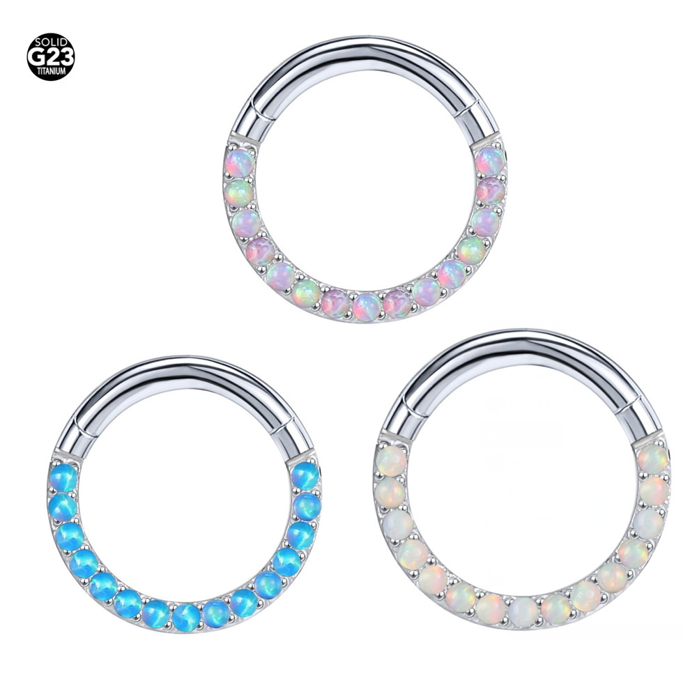 ASTM F136 Titanium Opal Unique Labret Stud | 8/10mm