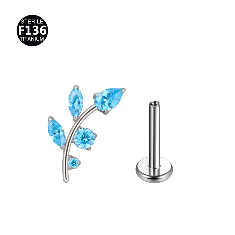 ASTM F136 Titanium 16G Labret Stud - Image 3