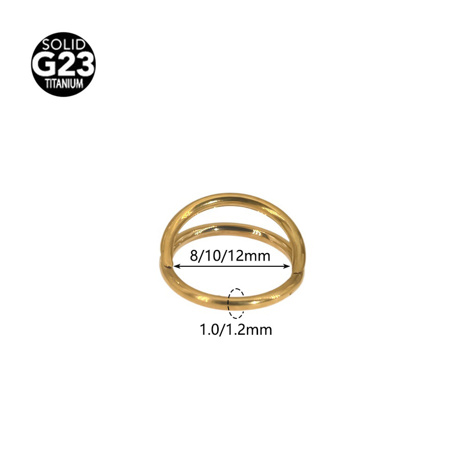ASTM F136 Titanium Punk Nose Ring | 8-12mm - Image 2