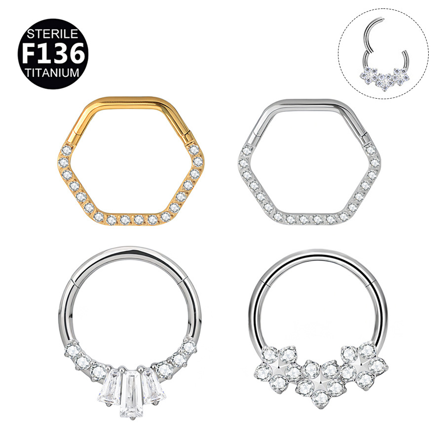 ASTM F136 Titanium Flower Minimalist Nose Ring | 8/10mm - Image 5