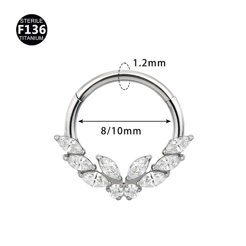 ASTM F136 Titanium Butterfly Crown Gold Labret Stud | 8/10mm - Image 2