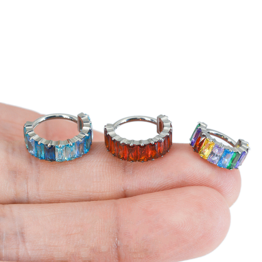 ASTM F136 Titanium 16G Colorful Nose Ring | 2mm - Image 3